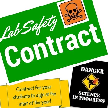 Preview of Science Lab Safety Contract MIDDLE SCHOOL and HIGH SCHOOL