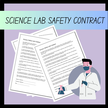 Preview of Science Laboratory Safety Contract for 4th Grade
