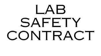 Preview of Science Lab Safety Contract for students
