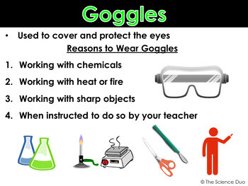  Science Lab Safety Equipment  PowerPoint and Notes by The 
