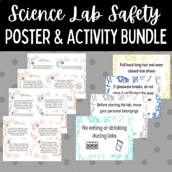 Preview of Science Safety Poster and Discussion Cards Bundle
