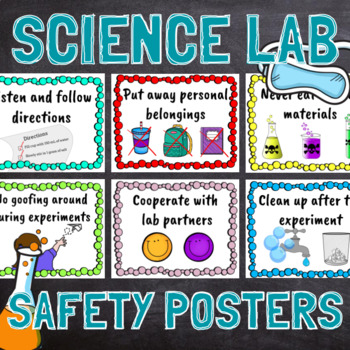 Science Lab Safety Posters by LaFountaine of Knowledge | TpT