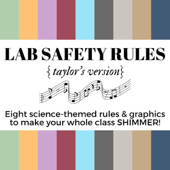 Preview of Science Lab Safety Posters (Taylor Swift Eras Tour Theme)