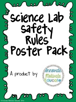 Preview of Science Lab Safety Posters for Elementary Students