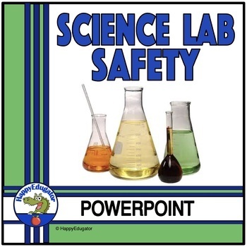 Preview of Science Lab Safety PowerPoint Slides or Posters - Back to School Rules