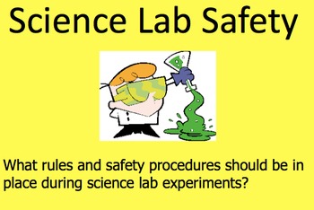 Preview of Science Lab Safety Presentation, Quiz, Contract, Excellent Videos