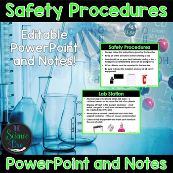 Preview of Science Lab Safety Procedures - PowerPoint and Notes