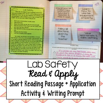 Preview of Lab Safety Read and Apply Interactive Notebook