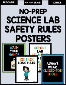 Science Lab Safety Rules Posters by VZP Homeschooling Printables