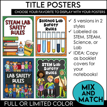 Science Safety Rules Posters in Primary Colors by Teachers Are Terrific