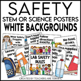 Science Safety Posters with White Backgrounds