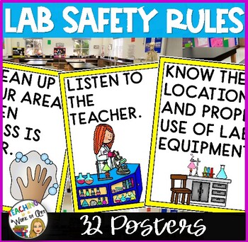 Preview of Science Lab Safety Rules Set