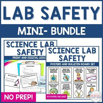 Preview of Science Lab Safety Rules and Posters Bundle