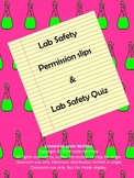 Science Lab Safety agreement and Quiz