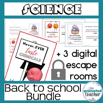 Preview of Science Lab Safety and Back to School BUNDLE for middle school