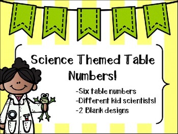 Science Lab Table Number Labels by ScienceBeans | TPT