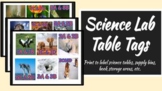 Science Lab Table Tags 