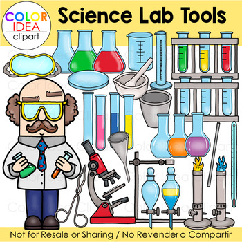 science lab tools clipart icons