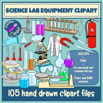 Science Lab Tools and Equipment Clipart Set by ScienceBites | TPT