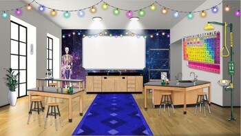 Science Lab Virtual Classroom BACKGROUND by Professor Potions | TPT