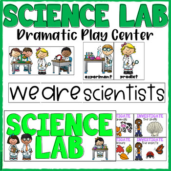 Preview of Science Laboratory Dramatic Play Center for 3K, Preschool Pre-K, & Kindergarten