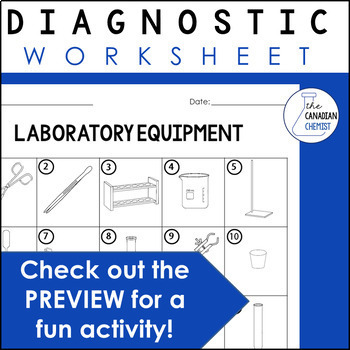 Science Laboratory Equipment Review Activity - Diagnostic & Critical ...