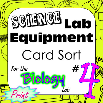 Preview of Science Laboratory Equipment 4 Structure Function Form Technique Card Sort Print