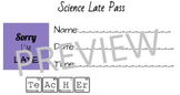 Science Late Pass [Personalize]