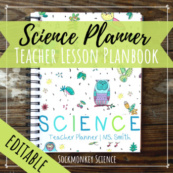 Preview of SCIENCE Teacher Planner: EDITABLE Binder Templates for Single Subject & Stations