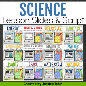 Preview of Science Lessons PowerPoint Slides and Note Taking Graphic Organizers Bundle