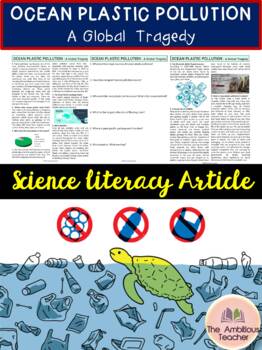 Preview of Science Literacy Article : Ocean Plastic Pollution | Ocean Pollution 