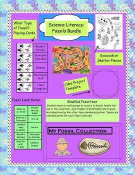 Preview of Distance Learning Science Literacy Fossil Bundle