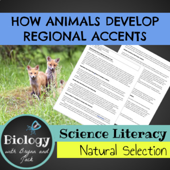 Preview of Science Literacy: How Animals Develop Regional Accents