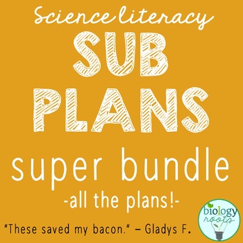 Preview of Science Literacy Sub Plans Bundle