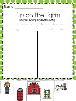 Preview of Science Living and Nonliving Things: Farm Edition