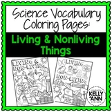 Science Living and Nonliving Things Worksheets - Vocabular