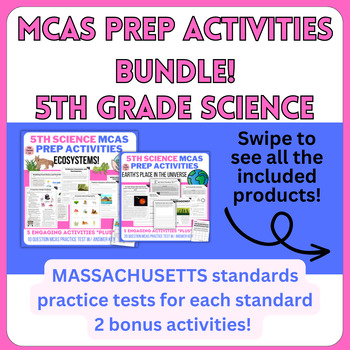 Preview of Science MCAS Test Prep Units - COMPLETE 5th grade BUNDLE - end of year test prep