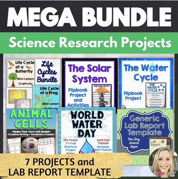 Preview of Science MEGA BUNDLE, projects, lab reports, activities, reading, games