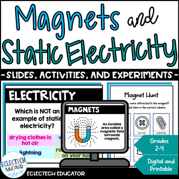 Preview of Magnets and Static Electricity Lesson Slides, Activities, & Experiments Bundle