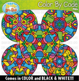 Science Mandalas Color By Code Clipart Set {Zip-A-Dee-Doo-