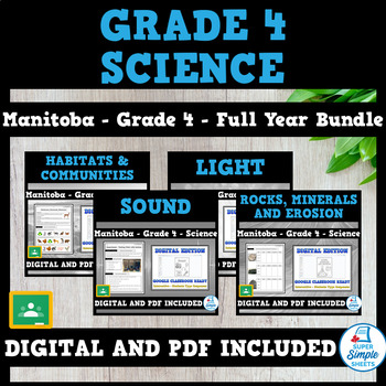 Preview of Science - Manitoba Grade 4 - Full Year Bundle - Clusters 1, 2, 3, 4