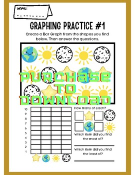 Preview of Science & Math Graphing Practice 4 Pages (K,1st,2nd,3rd)