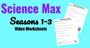 Preview of Science Max Seasons 1-3 Video worksheets (39 Episodes)