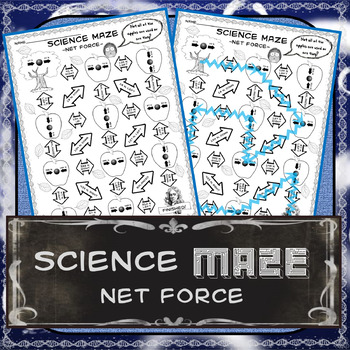 Science Maze Calculating Net Force by Science of Things | TpT