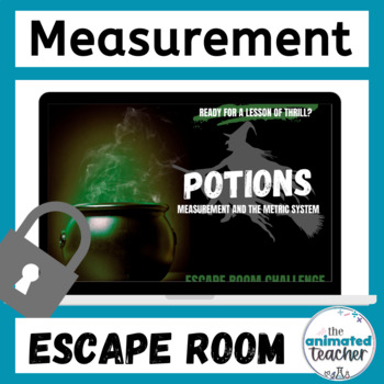 Preview of Science Measurement Digital Escape Room Spooky Halloween Potions Theme