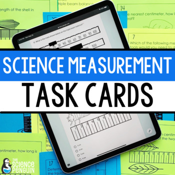Preview of Science Measurement Task Cards + Digital Resource Option 4th Grade 5th Grade