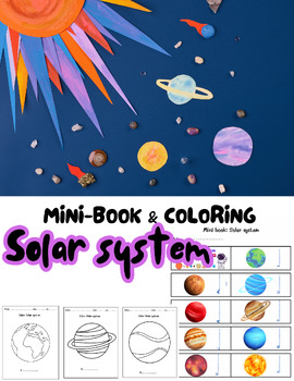 Preview of Science Mini book and coloring of Solar system