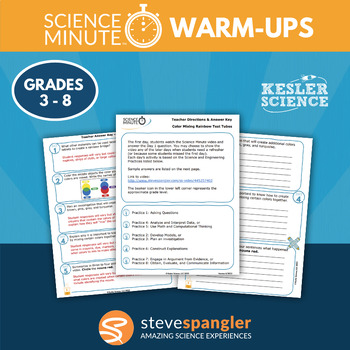 Preview of Science Minute Daily Warm-ups BUNDLE for Grades 3-8 with Steve Spangler Video