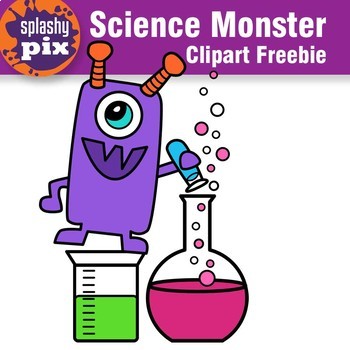 Preview of Science Monster Freebie Clipart