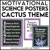 Science Motivational Posters in a Cactus Theme